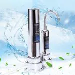 REVIEWMAZA Home Countertop Water Filter Dual Stage UF Filtration Kitchen Tap Water Purifier Filter