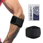 Boldfit Neoprene Tennis Elbow Support with Strap - Tennis Compression,Wrap for Golfers, Bursitis, Tendonitis Support Strap - Black