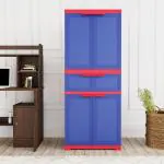 Nilkamal Freedom FMDR1C With Drawer Books & Clothes Organizer|Crockery Organiser|Wardrobe|Multipurpose for Home Kitchen & Office (Pepsi Blue and Bright Red)