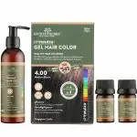 SACRED HERBS No Ammonia & PPD Free Semi Permanent Natural Gel Hair Color Medium Brown 4.00 for Men & Women with 100% Grey Coverage, Long Lasting & pH Neutral Safe Hair Color Value Pack - 160ml+20gm