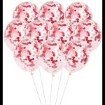 SV Traders 25 Pcs Red Pre Filled Confetti Balloons for Birthday / Baby Shower Decoration