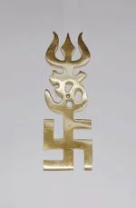 Kesar Zems Brown Copper Om Trishul