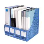 Shining Zon Desktop Magazine Holder Desk File Organizer 4 Compartments Multipurpose Plastic Vertical File Dividers Book Holder Cabinet Document Storage Rack (Pack Of 9)