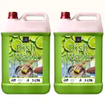 BLISS & BLUSH Dishwash Liquid 10 Liter Green | Eco-Friendly, Non-Toxic, Biodegradable | Baby Safe, Skin Safe, Pet Safe