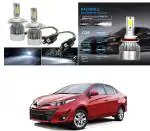 Feelitson White Car C6 H4 Compact Design 36W/3800Lm Led Headlight For Toyota Yaris (Pack Of 2)