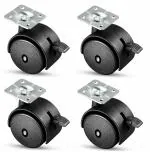 Caneuf Caster Wheel for Furniture, Refrigerator, Washing Machine, and Floor Mill Trolley - Office Chair Caster Wheels - Load Carrying Capacity up to 80 Kgs -(38 mm) Set of 4