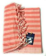 SHISHIR Bhagalpuri Handloom Organic 100% Pure Dull Chadar/Shawl/Comforter/Quilt/Duvet for Summer/Mild Winter/Rainy Season Orange Chadar Pack of 2 (Size 273x125cm)