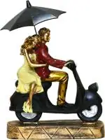 Beckon Venture Polyresin Couple & Human Figurine Bvscootercouplechatri