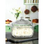 Jay Gatrad Seller Glass Bowls Small Glass Bowls with Lids 1.5L Glass Serving Bowl with Handles for Oven