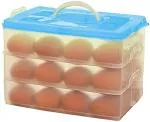 Wolblix Plastic Refrigerator Storage Egg Box 36 Grid Airtight Basket Large Capacity Egg Box, Egg Carrier Container, Egg Storage Case for Fridge And Kitche