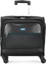 VIP Black Polyester Cabin and Check-in Suitcase - 44 cm