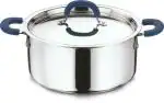 Vinod Signature Triply Stainless Steel Saucepot with Lid - 24 cm, 4.8 Ltrs (Induction Friendly)