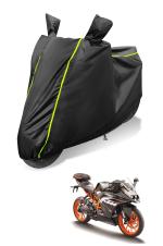 Auto Hub 100% Waterproof Bike Cover for KTM RC 200 Coated, Dustproof UV Protection Custom Fit bike cover-(Black)