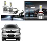Feelitson White Car C6 H4 Compact Design 36W/3800Lm Led Headlight For Mahindra Quanto (Pack Of 2)