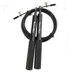 PowerMax Fitness JA-3 (Black) Exercise Speed Jump Rope With Adjustable Cable with Anti-slip Handle, Workout Skipping Rope for Men, Women & Kids