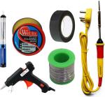 Fadman Yellow, Red Soldering Iron Kit Bundle Electric, Hardware Tape, Solder Wire, De Soldering Pump, Soldering Paste Flux, Glue Gun, Soldering Iron (Set Of 6)