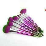 Glamour Beauty Rainbow Makeup Brushes -Set of 9