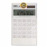 Deli E39258 Calculator, Desktop Calculator, 120 Step Check Calculator, White, Pack of 1