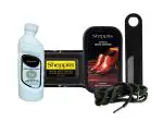 Sheppits Premium Shoe Shiner (Neutral), Shoe Cleaner (Natural), Shoe Horn (Black), Shoe Wet Wipes, & Formal Shoes Laces (Black) Combo | Shoe Care Kit