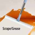 SHREE SANT ENTERPRISE Slim Floor Mop with Telescopic Handle | Rotating Squeegee Mop | Silicone Wiper Mop for Windows & Bathroom | Slim Floor Wiper with Extendable Pole | Multi-Function Magic Sweeper Mop for Home Cleaning