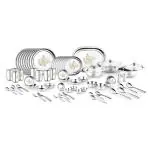 Jensons Lilly Stainless Steel Dinner Set (91 pcs)