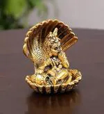 Dvm Brass Home Decor Ladoo Gopal Krishna On Sheshnag Looks Sheep Metal Religious Showpiece