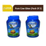 DAIRY GOPAL 2 Liter Premium Desi Cow Ghee (1 Liter Pack of 2)| Pure Cow Ghee| (Pack of 2)