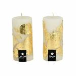SITARA CRAFTS White Pillar Candle 5.1 x 5.1 x 10.2 cm 420 g