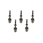 Comet Busters Beautiful Handcrafted Black Bindis with Golden Stones (BIN1926) Pack of 1