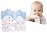 Koochie-Koo Cute Easy Teething, Food Silicon Self Soothing Teether Gloves Toy for New Born Babies