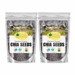 Bliss of Earth 600gm Organic Raw Chia Seeds for Weight Loss, Good for Health Super Food Pack of 2 Incomplete
