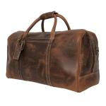 Rustic Town Mulberry Leather Travel Duffle Bag 30 L