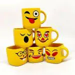 MiRiM Emoji Coffee/Mug/Tea Cup with Handle 150ml (Set of 6)