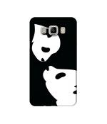 Casotec Panda Drawing Design Printed Silicon Soft TPU Back Case Cover for Samsung Galaxy J7 (2016)
