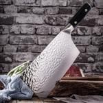 S.B.ANJALI SHALU BHAI Hammered German Steel Butcher's Cleaver Kitchen Knife Cleaver Chef Knife Stainless Steel Razor Sharp Slicing Chopping Fish Meat Chinese Butcher Knife Cooking Tools