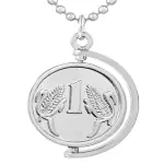 ANVIKA One Rupees Silver Coin Locket With Chain Alloy Locket Silver Stainless Steel Pendant Set