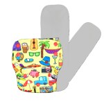 Kindermum Vacation - Nano AIO Cloth Diaper with 2 organic cotton inserts