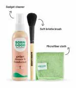 Born Good Plant-based Electronics & Gadget Cleaner Kit (with Microfiber Cloth & Soft Brush) | 100ml