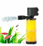 Vayinato Aquarium Filter Upto 2.5Ft Fish Tank SubmeVayinatoible Power 20W 3 In 1 Filteration Oxygenation And Water Flow 2 Layer