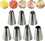 Bulky Buzz Best of Baking Steel Baking Tools Set, pack of 7 (2D Nozzle, 1M Nozzle, 853 Nozzle, 2F Nozzle, 172 Nozzle, 6B Nozzle, 1A Nozzle)