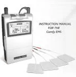 Physiogears Comfy Tens Plus Electrical Pulse Massager for Pain Control and Management Physiotherapy Equipment, Off-white