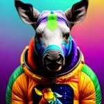 Love Creation A4 Size poster print for creative wall art- galactic-rhino-10830(Non Sticker)