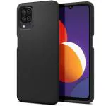Spigen Essential Sand Blast Back Cover Case Compatible with Samsung Galaxy M12 | F12 | A12 (TPU | Matte Black)