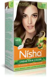 Nisha Creme Hair Color for Women - Chocolate Blonde, 60g+60ml, Long-lasting, 100% Grey Coverage Permanent Hair Colour for Soft, Shiny, Healthy Hair