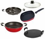 Nirlon 5 pcs of Non-stick Chemical Free Kitchen Utensils Combo Set