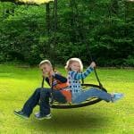 REZNOR Round Nest Web Swing Tree Swing Set with Heavy Duty Rope Hanging Swing Seat