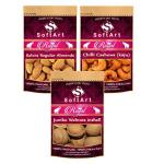 SoftArt Dry Fruits Combo Of Royal Salora Regular,Chilli Kaju,Walnut In Shell - (Pack of 3, 100 g Each)