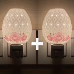 Pick Ur Needs Stylish Ceramic Electric Table Light (Design As Per Availability) Pack of 2