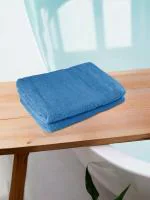REGENCY EXPORTS PVT.LTD Prezzo Bath Towel 100% Cotton 450 GSM Set of 2 Cobalt Blue