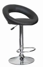 DOKEHOM Adjustable Leather with Footrest Barstool, Height Adjustable Stool Office Chairs, Counter Height Swivel Bar Stools with backrest for Kitchen, Bar Chair, Counter Stool Black